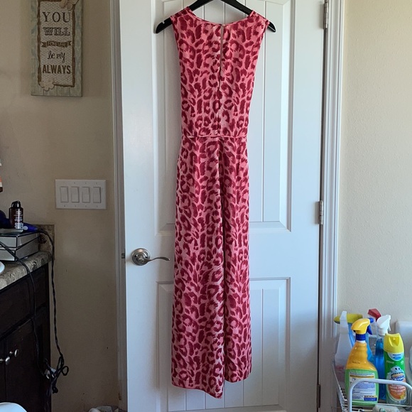 Kate Spade ♠️ pink Panthera, wide-leg romper size med - Picture 4 of 8